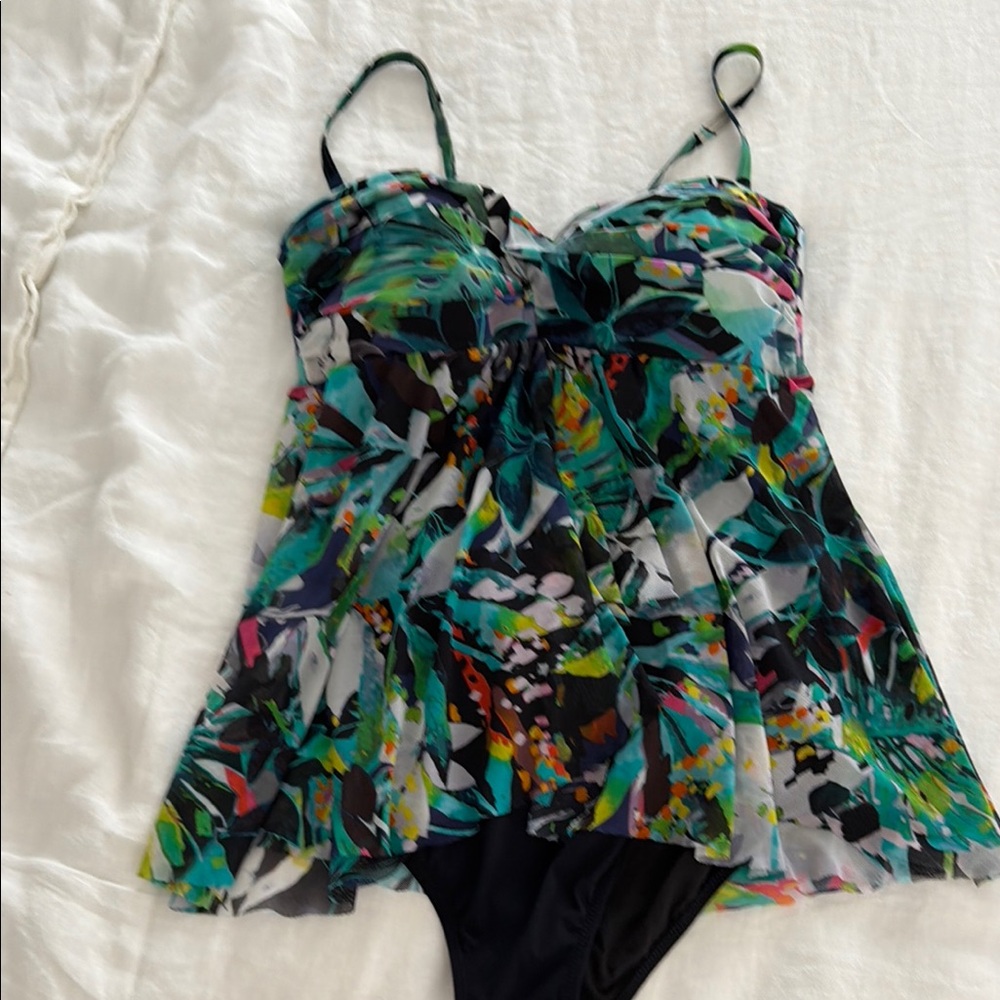 Profile by Gottex Multicolor Printed Tankini Swim Top